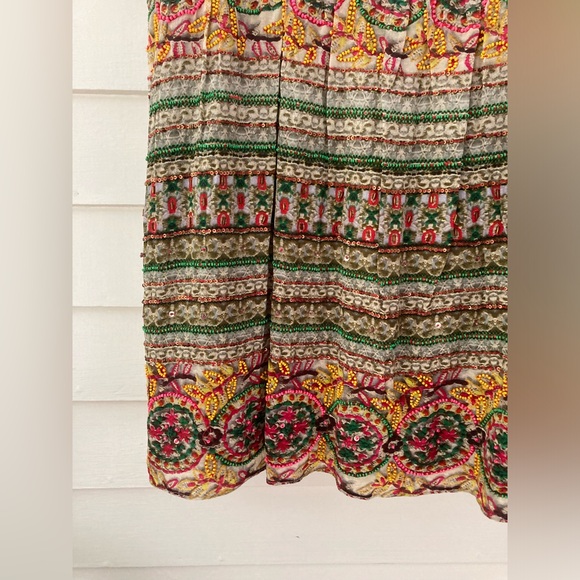 Anthropologie | Embellished Drop-Waist Dress Size 8P - Picture 8 of 15